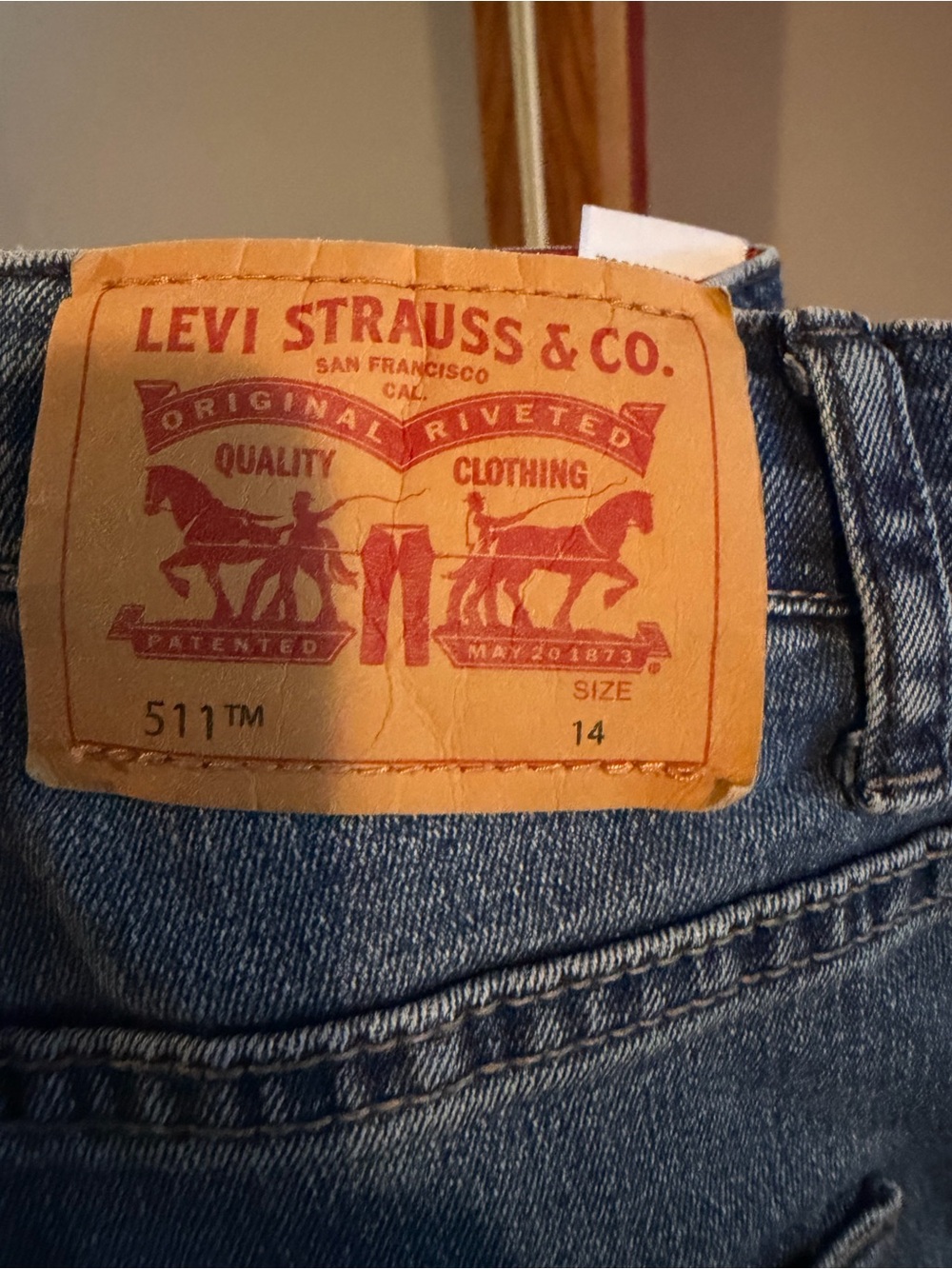 Levi's Kids Blue Jeans with Tan Patch